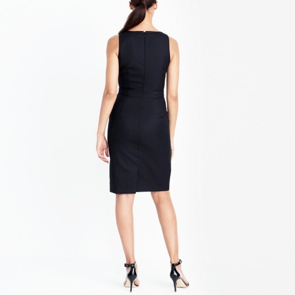 J. Crew Wool Blend Sheath Dress in Navy, 10 - Picture 2 of 6